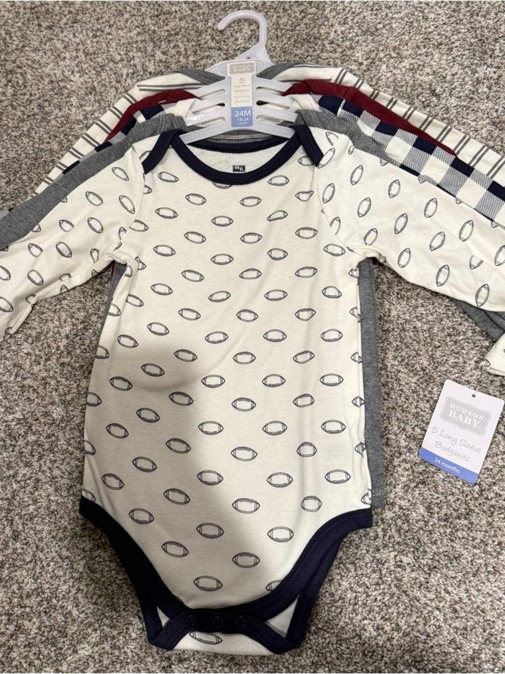 Hudson Baby 5 Long Sleeve BodySuits (5)
NWT